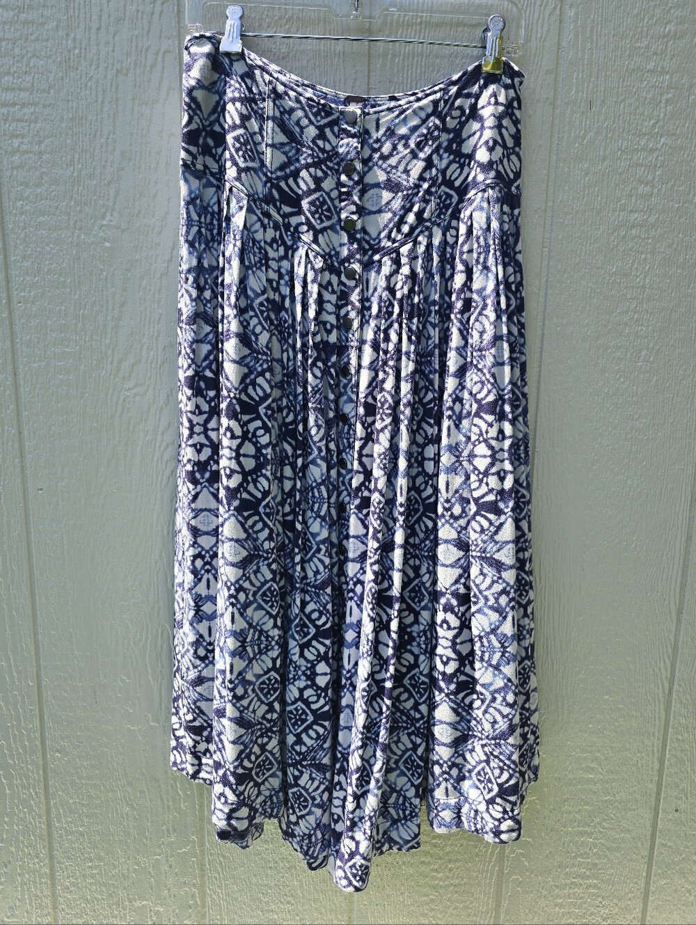 Free People Lovers Dream Midi Skirt 8 Boho Flowy Drop Waist Rayon